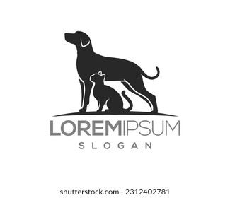 pet love, dog and cat, fur, happy, illustration, kitten, kitty, logo, love, paw, pet, puppy, shop, sitting, small, vector, veterinarian, veterinary, pet logo, pet care