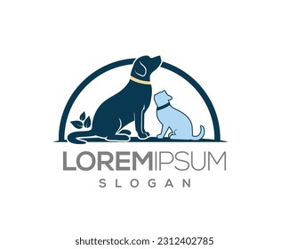 pet love, dog and cat, fur, happy, illustration, kitten, kitty, logo, love, paw, pet, puppy, shop, sitting, small, vector, veterinarian, veterinary, pet logo, pet care