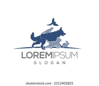 pet love, dog and cat, fur, happy, illustration, kitten, kitty, logo, love, paw, pet, puppy, shop, sitting, small, vector, veterinarian, veterinary, pet logo, pet care