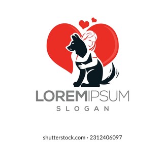 pet love, dog and cat, fur, happy, illustration, kitten, kitty, logo, love, paw, pet, puppy, shop, sitting, small, vector, veterinarian, veterinary, pet logo, pet care