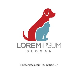 pet love, dog and cat, fur, happy, illustration, kitten, kitty, logo, love, paw, pet, puppy, shop, sitting, small, vector, veterinarian, veterinary, pet logo, pet care