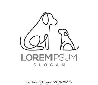 pet love, dog and cat, fur, happy, illustration, kitten, kitty, logo, love, paw, pet, puppy, shop, sitting, small, vector, veterinarian, veterinary, pet logo, pet care