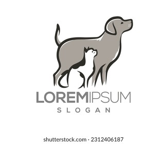 pet love, dog and cat, fur, happy, illustration, kitten, kitty, logo, love, paw, pet, puppy, shop, sitting, small, vector, veterinarian, veterinary, pet logo, pet care