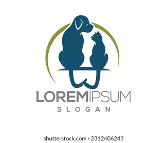 pet love, dog and cat, fur, happy, illustration, kitten, kitty, logo, love, paw, pet, puppy, shop, sitting, small, vector, veterinarian, veterinary, pet logo, pet care