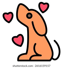 Pet Love illustration Icon, Protection Animal