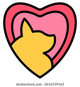 Pet Love illustration Icon, Protection Animal