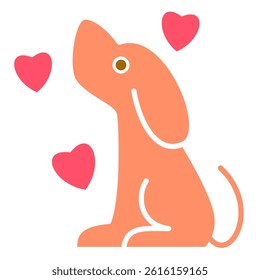Pet Love illustration Icon, Protection Animal