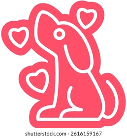 Pet Love illustration Icon, Protection Animal
