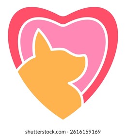 Pet Love illustration Icon, Protection Animal