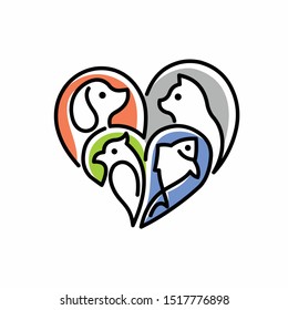 pet love logo design template