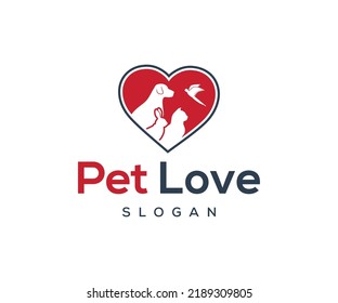 Pet Love Logo Template. Pets Logo