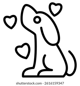 Pet Love outline Icon, Animal Protection