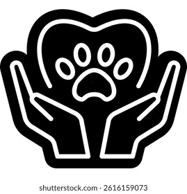 Pet Love solid glyph Icon