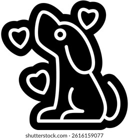 Pet Love solid glyph Icon