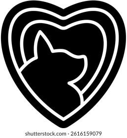 Pet Love solid glyph Icon