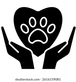 Pet Love solid glyph Icon