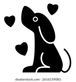 Pet Love solid glyph Icon