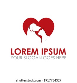 pet love vector , pet care logo