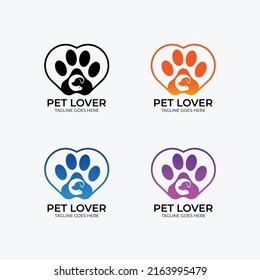 Pet Lover Logo Design Template Stock Vector (Royalty Free) 2163995479 ...