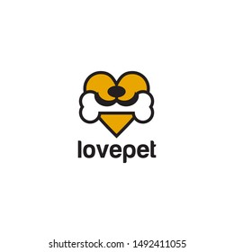 Pet lover logo design vector template