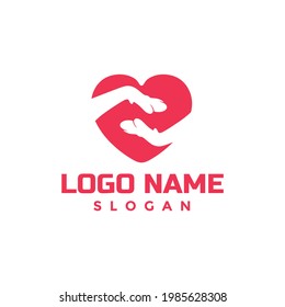 Vector del logo de amante de las mascotas. Con relación de cuidado de los pies de mascota. Para aplicaciones simples y marca de icono comercial o de empresa