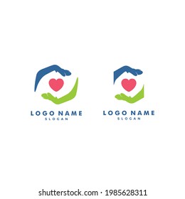 Pet lover logo vector. With pet foot care relationship. For Simple application apps and business or company icon brand
