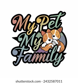 Pet lovers t-shirt design template. Pet lovers typography quotes