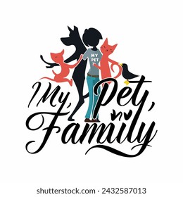 Pet lovers t-shirt design template. Pet lovers typography quotes