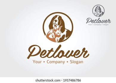Pet Lovers Vector Logo Template. This logo template is a nice and clear logo design for business, nonprofit organizations, pet community, etc.