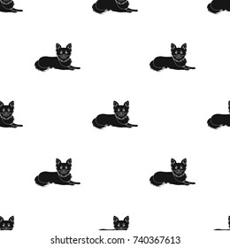 A pet, a lying dog. Pet ,dog care single icon in black style vector symbol stock illustration web.