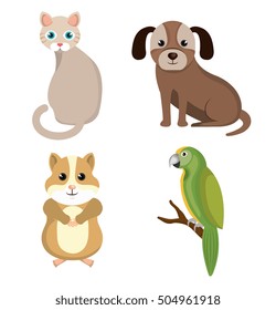 pet mascot isolated icon