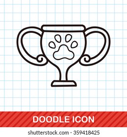 pet medal trophy doodle