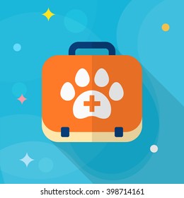 Pet Medical icon , Vector flat long shadow design.