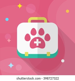 Pet Medical icon , Vector flat long shadow design.