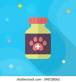 Pet Medical icon , Vector flat long shadow design.