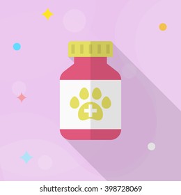 Pet Medical icon , Vector flat long shadow design.