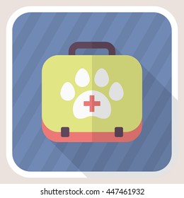 Pet Medical icon , Vector flat long shadow design.