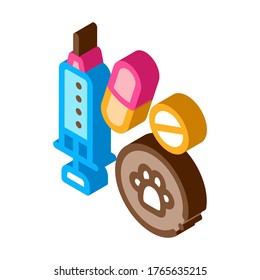 Pet Medicaments Icon Vector. Isometric Pet Medicaments sign. color isolated symbol illustration