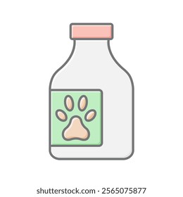 Pet Medication lineal color icon , vector, pixel perfect, illustrator file