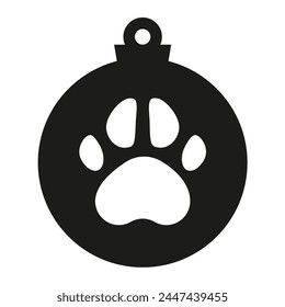 Pet memorial round Christmas Ornament Illustration 