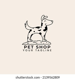 Pet modern silhouette logo vector illustration design. 