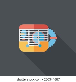 Pet mouse cage flat icon with long shadow,eps10