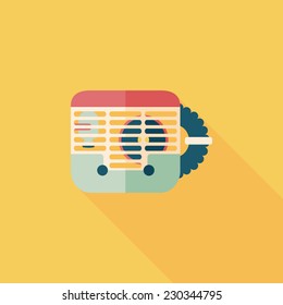 Pet mouse cage flat icon with long shadow,eps10