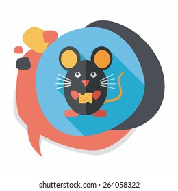 Pet mouse cage flat icon with long shadow,eps10