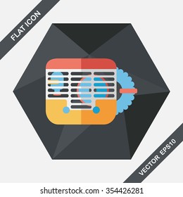 Pet mouse cage flat icon with long shadow,eps10