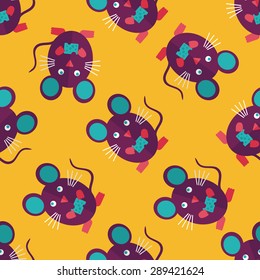 Pet mouse cage flat icon,eps10 seamless pattern background