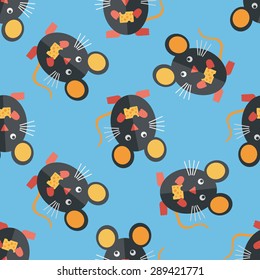 Pet mouse cage flat icon,eps10 seamless pattern background