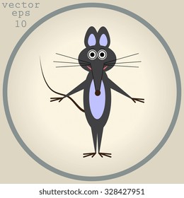 Pet mouse flat icon 
