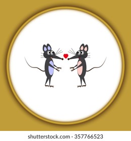 Pet mouse flat icon 