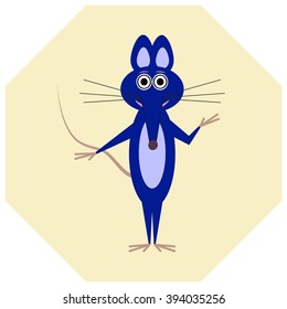 Pet mouse flat icon 
